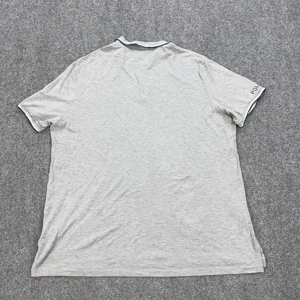 Polo Ralph Lauren Polo Shirt Mens 2XL Gray 100% Cotton Jersey Classic Fit Logo